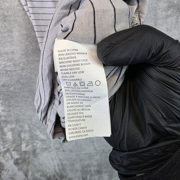 prAna Dress Womens Small Striped Ruched Stretch Short Sleeve Casual W31180370 - Picture 8 of 10